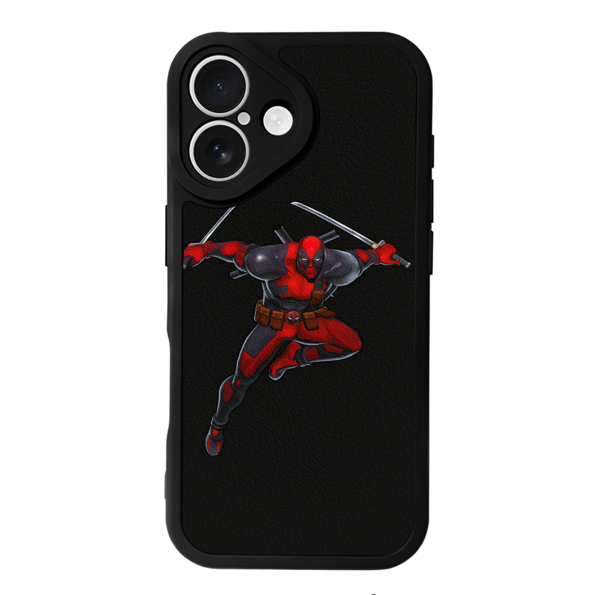 （画像用） Deadpool デッドプール 【iPhone 16シリーズ対応】シリコンスマホケース（レザー調） 材質：シリコン